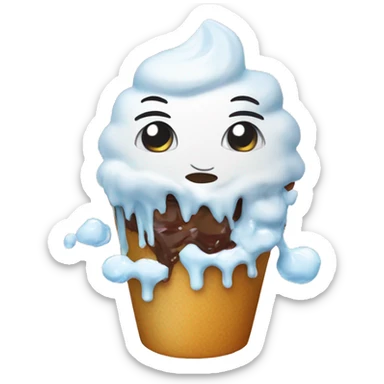 Cyprien qui mange une glace sticker