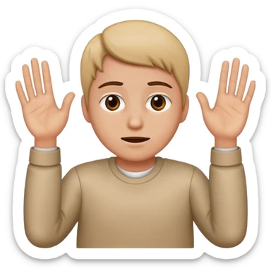 A person holding up their hands innocently (like they were accused of a crime) sticker