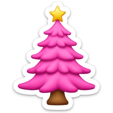 Pink Christmas tree  sticker