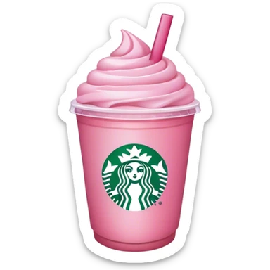 pink starbucks drink  sticker