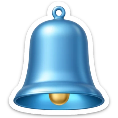 sky blue bell, minimal and iconic sticker