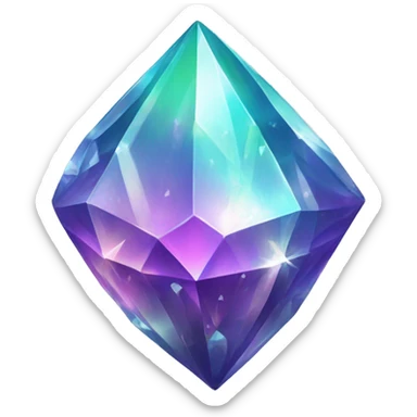 iridescent crystals sticker