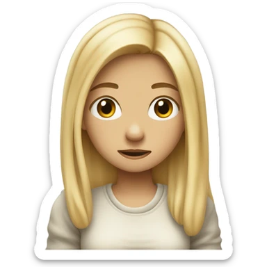 Blonde girl freezing in Florida  sticker