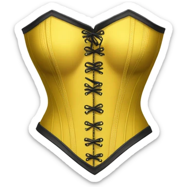 Yellow corset sticker