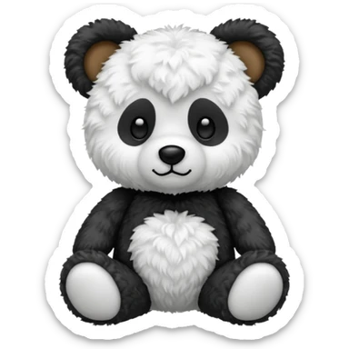 Black and white teddy bear  sticker