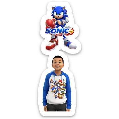 sonic the hedgehog fan art sticker