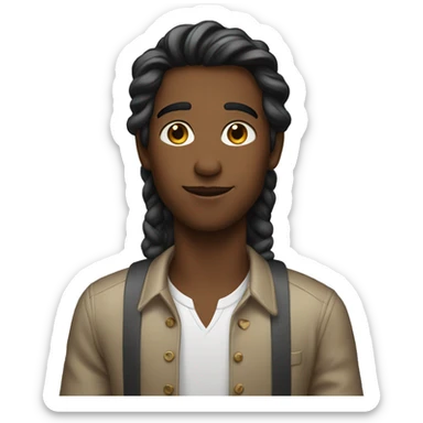 feminine presenting young man sticker