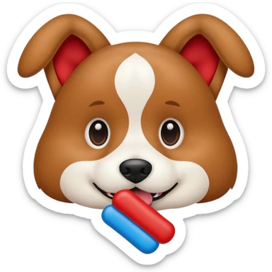 Dog with Toy sticker