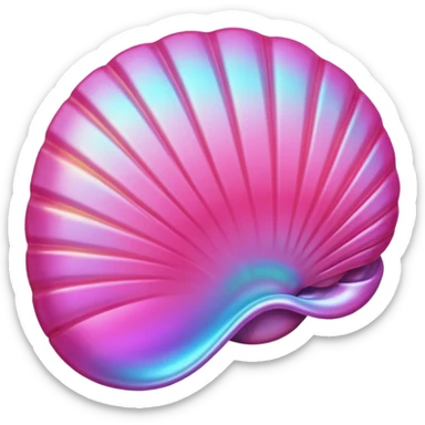 Pink ocean shell  sticker