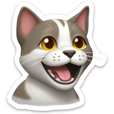 gato pardo sonriendo con un pulgar arriba  sticker