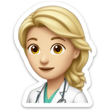 female-caucasian-veterinarian sticker