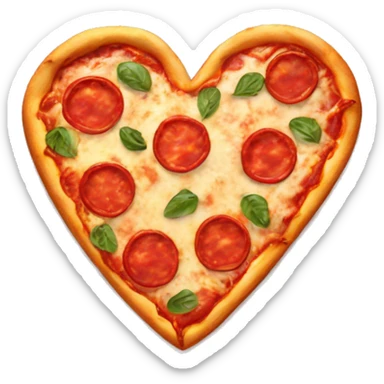 Heart shaped pizza  sticker