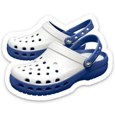 Pure white Crocs clogs, all-white straps and sole, no blue or other colors, matte white material, ventilation holes, dark background, realistic product photo, monochrome white only, no logos. sticker