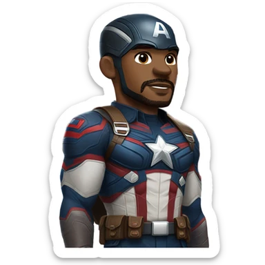Anthony Mackie Captain America sticker