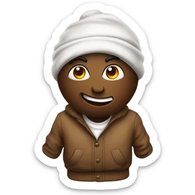 poop wearing clothes sticker