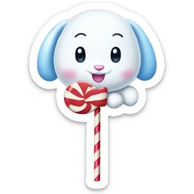 Cinnamoroll witha lollipo sticker