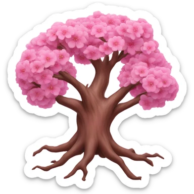 Pink Moon Tree sticker