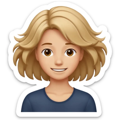 Hair shaking  sticker