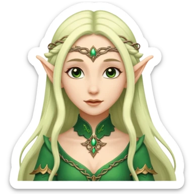 female elf elegant fantasy sticker