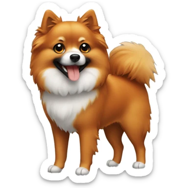 Spitz black and orange  sticker