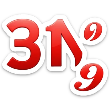 31 red number sticker