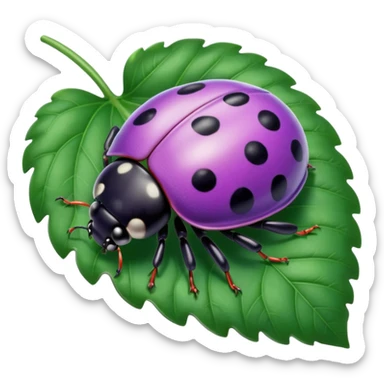 purple lady bug on leaf
























































 sticker