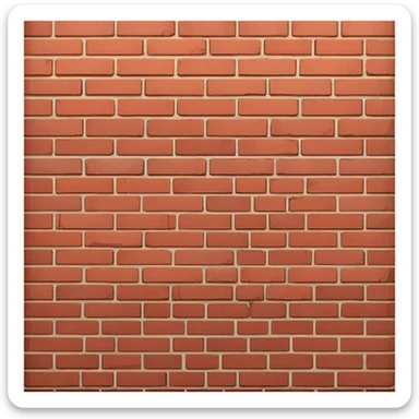 brick wall corner view, showing two sides meeting at a corner sticker