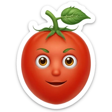 Eine Tomate mit Gesicht welche Arme hat und Beine  sticker