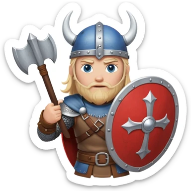 viking with Denmark shield sticker