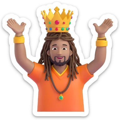 A rasta yard man bigging up di whole world 🌍🔥🤲🏾, reggae vibes 🎶, love and unity ✨💛💚❤️, every nation stand strong 🇯🇲🌐👑. sticker