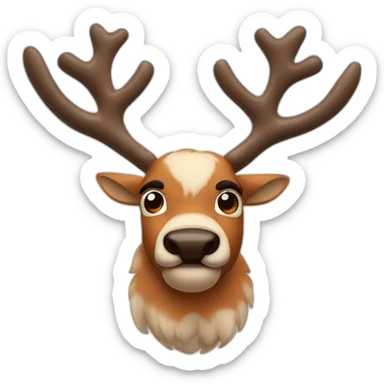 buff rudolph the red nose reindeer sticker