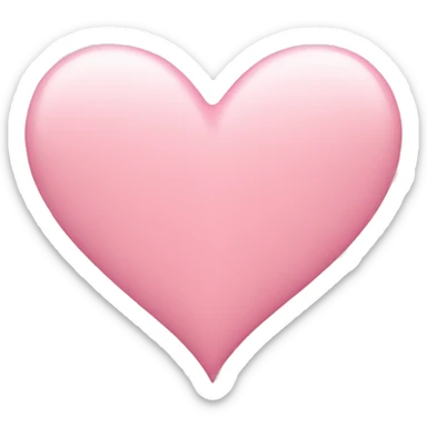 Soft pink heart  sticker