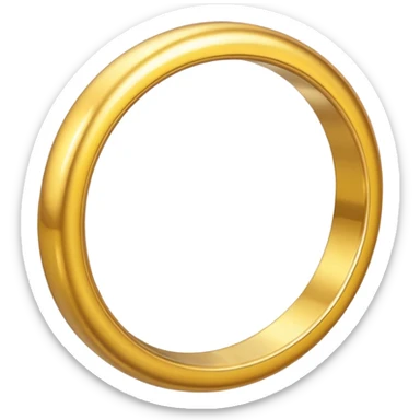 Anneau doré simple sticker