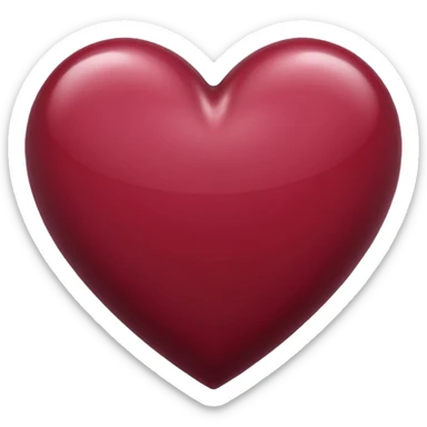 Maroon heart emoje sticker