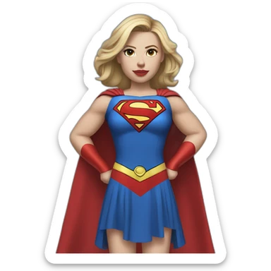 Scarlett Johansson dress like supergirl sticker