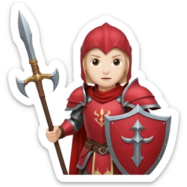 War + crimson armor + halberd sticker