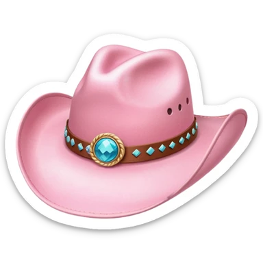 Pastel pink cowgirl hat  sticker