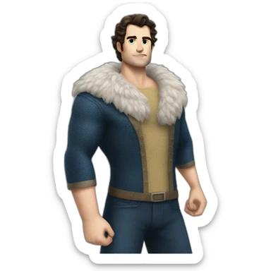 Henry Cavil hairy whole body runway sticker
