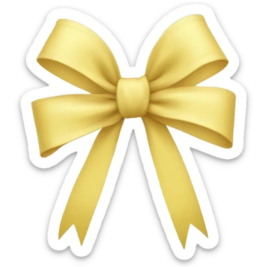 light yellow bow sticker
