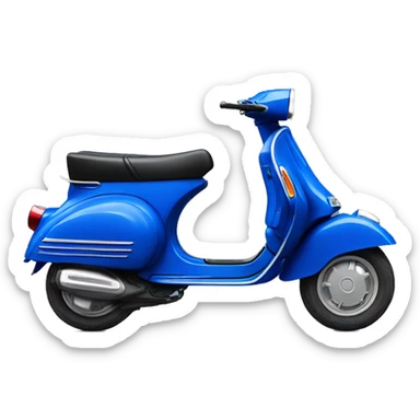 Cobalt blue vespa sticker