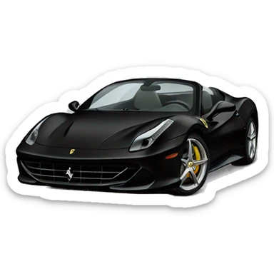 black ferrari sticker