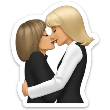 Emanuelle Macron Kiss Brigitte Macron sticker