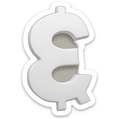 white painted dollar sign sticker