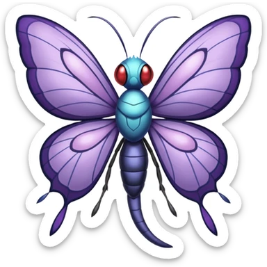 Butterfree-Nargacuga-Genesect-Lunala-Vikavolt-fusion sticker