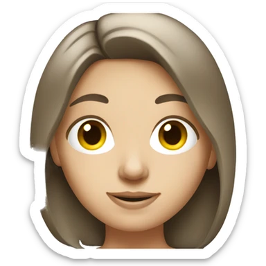 White brunette girl send an email sticker