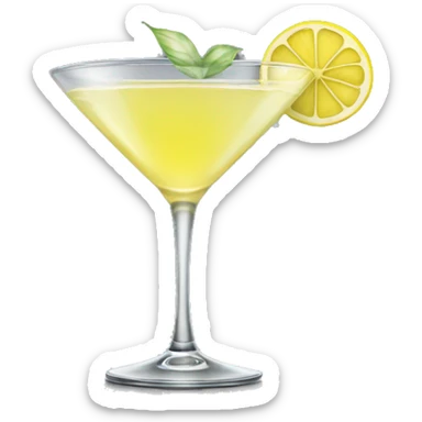 A lemon drop martini sticker