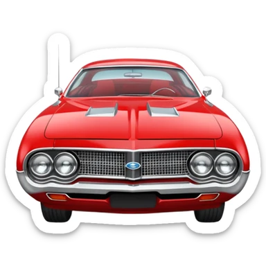 red ford torine from starsky and hutch with flashing teardrop light on top sticker