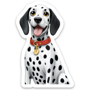 dalmatian infront od a prada shop sticker