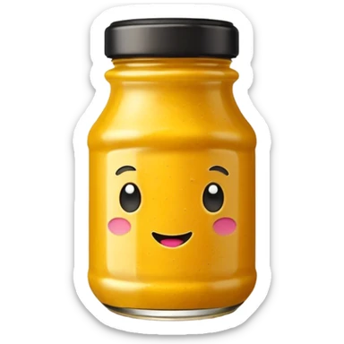 Mango flavored mustard sticker