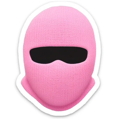 Pink ski mask  sticker
